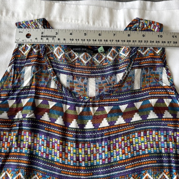 Women's Sleeveless Summer Aztec Maxi Dress Multicolor‎ Medium Tribal Coco Cabana - Picture 10 of 15